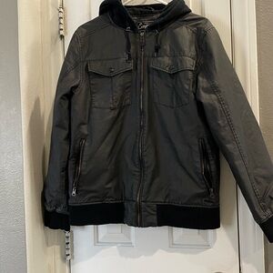 Empyre Black Hooded Jacket for Men